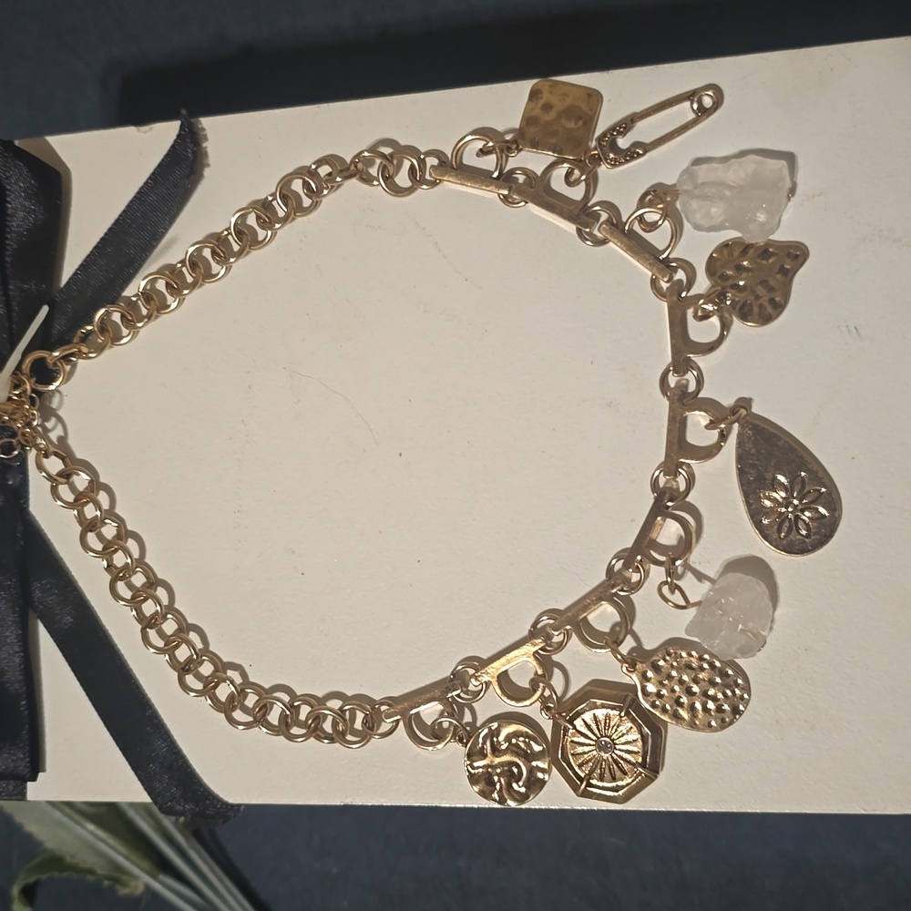 ❇️🧚‍♀️Free People RARE Crystal Charm  Choker Necklace NWOTag